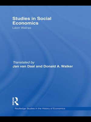 cover image of Studies in Social Economics